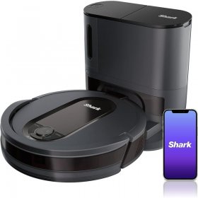 Shark RV912S EZ Robot Vacuum with Self-Empty Base, Bagless, Row-by-Row Cleaning, Perfect for Pet Hair, Compatible with Alexa, Wi-Fi, Dark Gray [New Open Box]